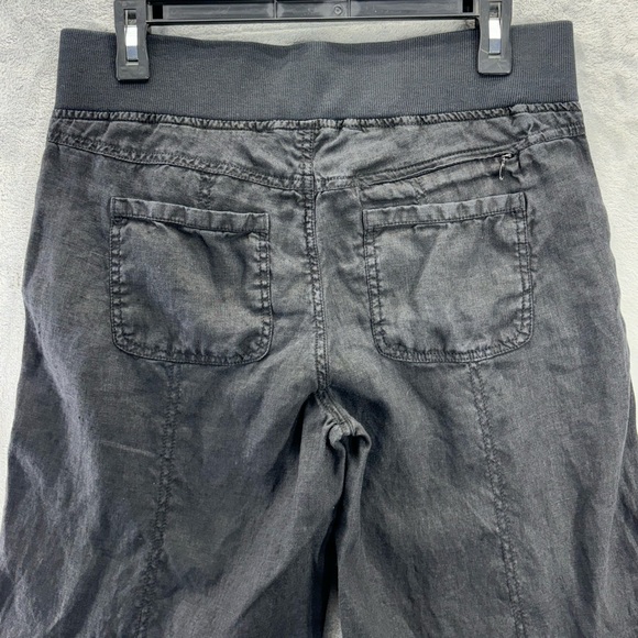 Athleta Reverie Black Linen Pants Womens Size 6 Lagenlook Loose Relaxed Casual - Picture 9 of 16